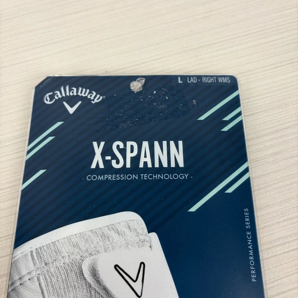 Callaway X Spann Golf Glove Womens Large White  Premium Cabretta Leather NEW